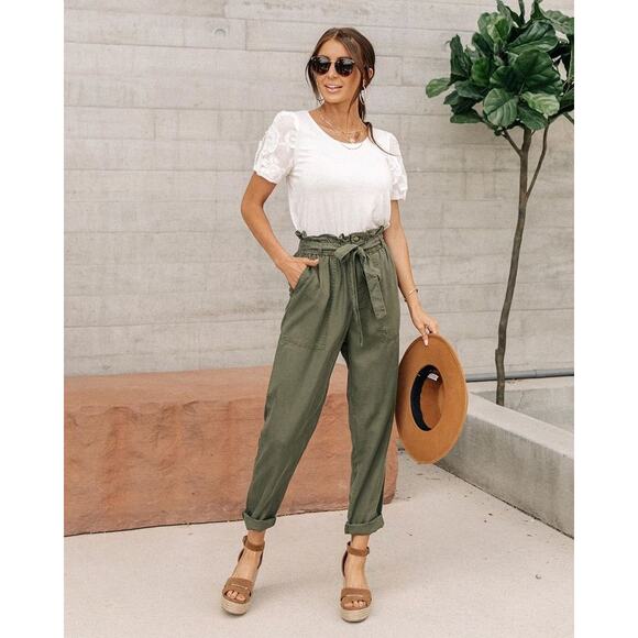 New 7 For All Mankind Paperbag Pants - Picture 1 of 5